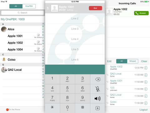 OneContactPBX Console screenshot 2