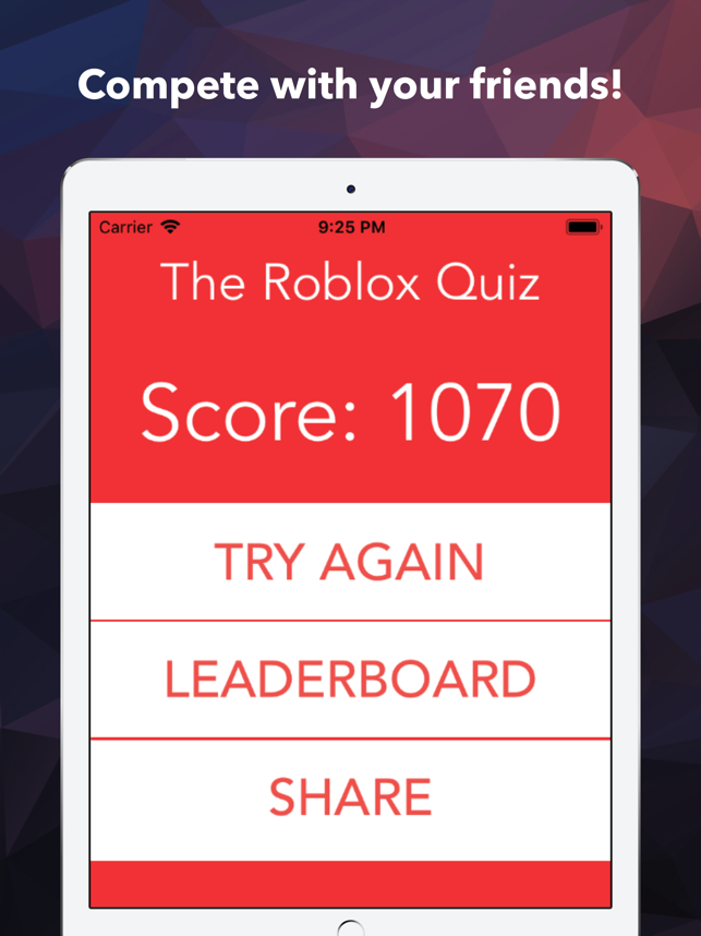 The Quiz For Roblox On The App Store - the quiz for roblox 4