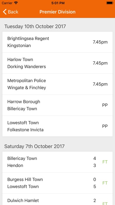 Non League Football Scores screenshot 2