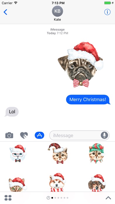 Xmas Pals - Cat and dog emojis screenshot 2