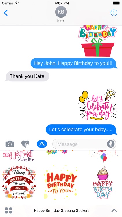 Happy Birthday Greeting Stickers screenshot-3