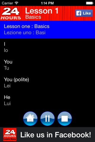 In 24 Hours Learn Italian screenshot 3