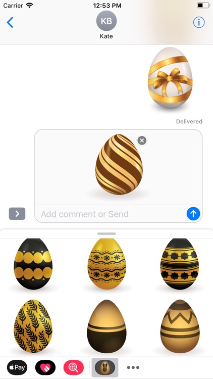 Easter Day Golden Egg Stickers