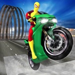Superhero Motorcycle  Bicycle Stunt Race