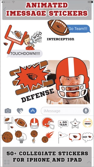 Oregon State Beavers Animated+Stickers - iMessage(圖1)-速報App