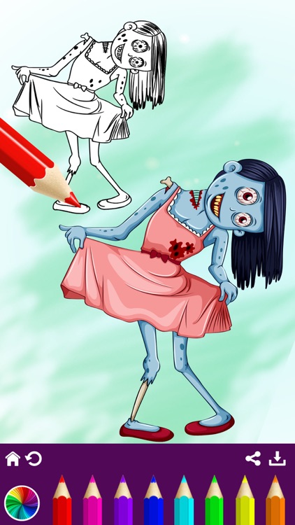 Zombie Coloring Book Pixie Art screenshot-3