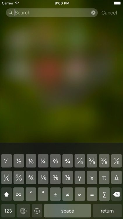 Fractions Keyboard