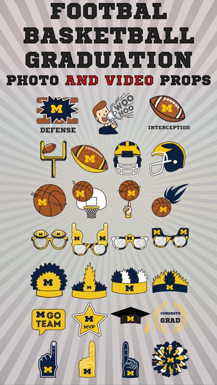 Michigan Wolverines Animated Selfie Stickers