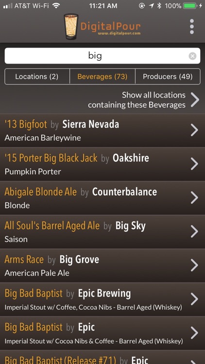 DigitalPour - Pocket Beer Menu