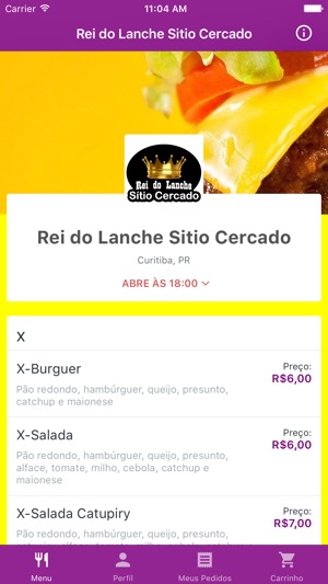 Rei do Lanche Sitio Cercado