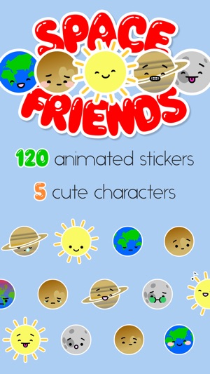 Space Friends Animated Emoji(圖1)-速報App