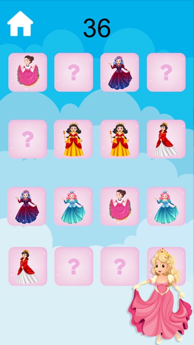 Memory princesses Memo game screenshot 4