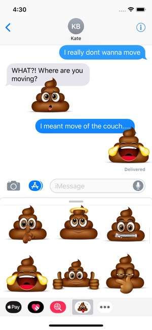 Poop Emoji Stickers - Cute Poo