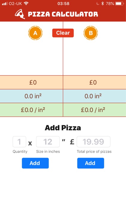 Pizza Calculator