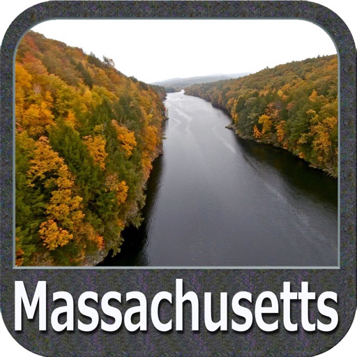 Massachusetts lakes chart GPS fishing Navigator