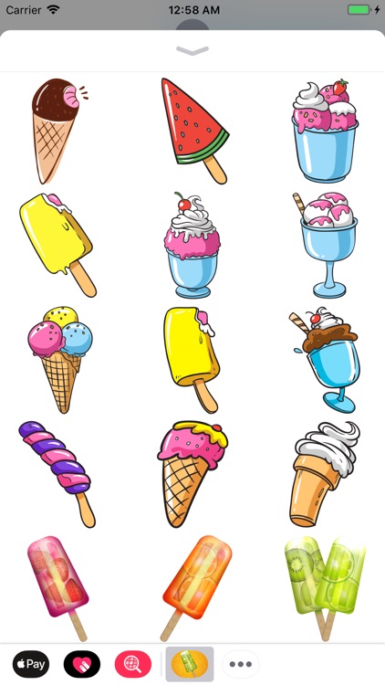 Sunburst Ice Cream Sticker screenshot-3