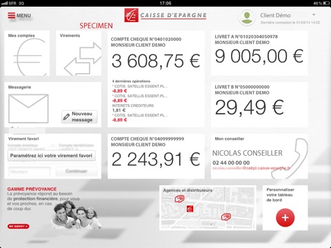 Caisse d'Epargne pour iPad screenshot 3