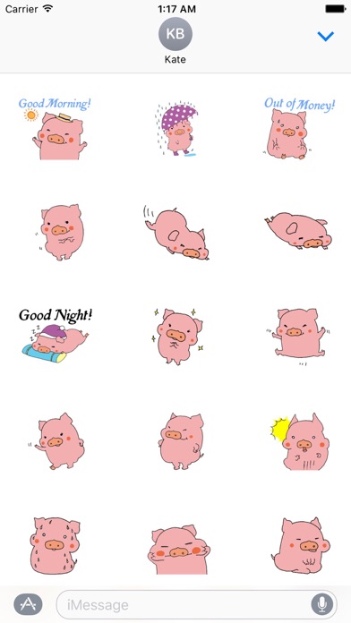 Cute Pink Piglet Sticker screenshot 2