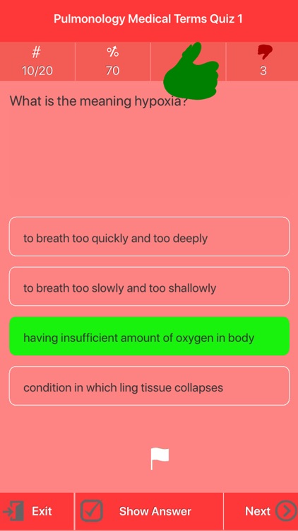 Pulmonology Medical Terms Quiz