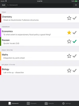 Captura de Pantalla 1 Homework Planner iphone
