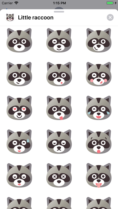 Little raccoon emoji screenshot 2