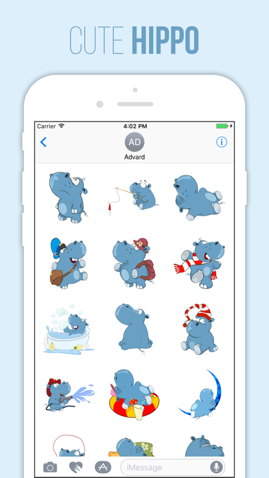 Cute Hippo Stickers screenshot 3