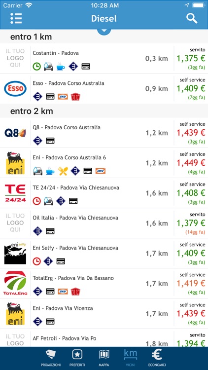 Prezzi Benzina - GPL e Metano