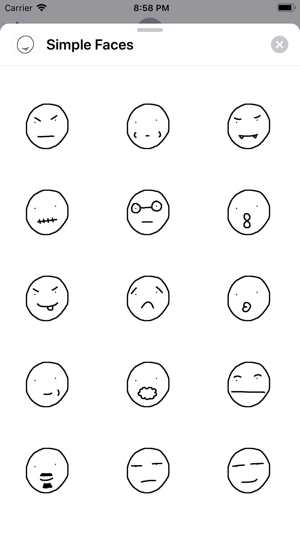 Simple Faces Sticker Pack(圖4)-速報App