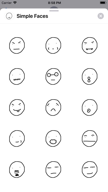 Simple Faces Sticker Pack screenshot-3