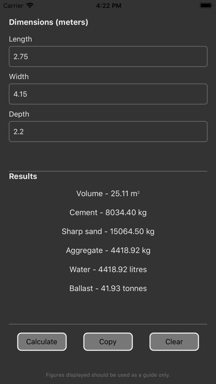 Concrete Calculator screenshot-0