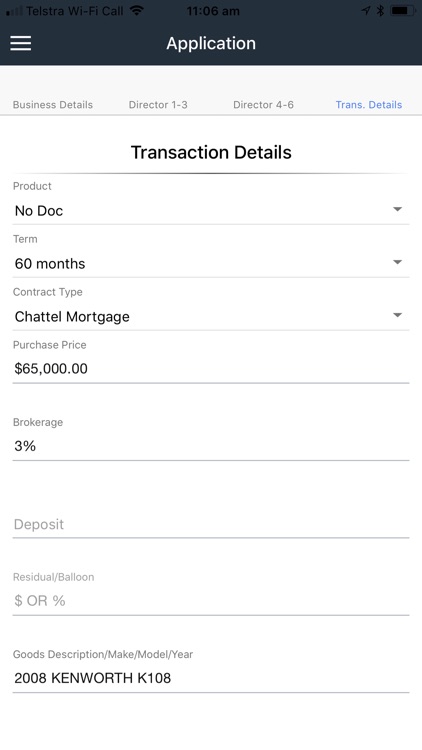 Selfco Leasing – Quoting Tool