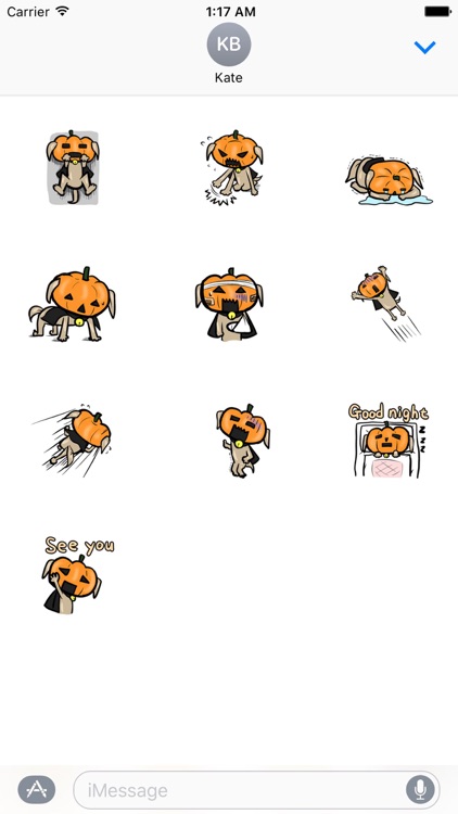 Funny Pumpkin Dog Sticker