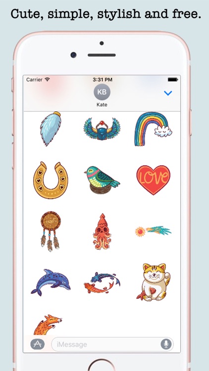 Cute Art Stickers For iMessage screenshot-3