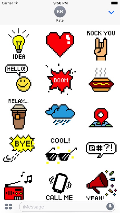 Pixel Style Emoji LOL Stickers