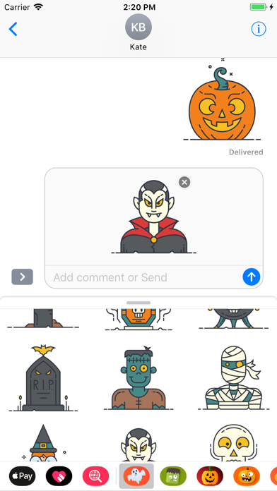 Happy Halloween Ghostly Emojis screenshot 2