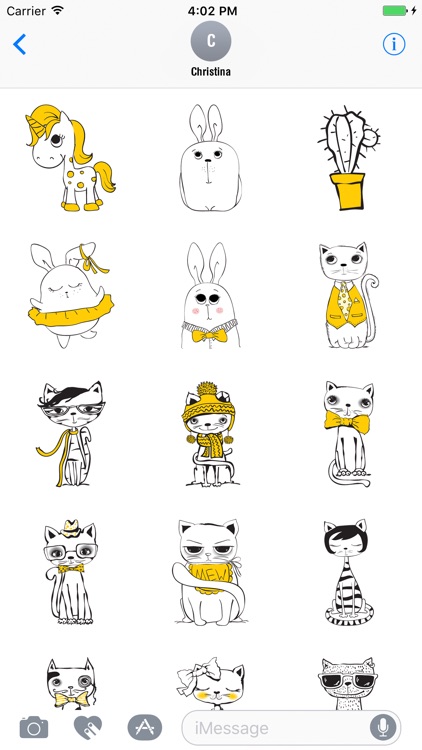 Cute Cat Doodle Stickers