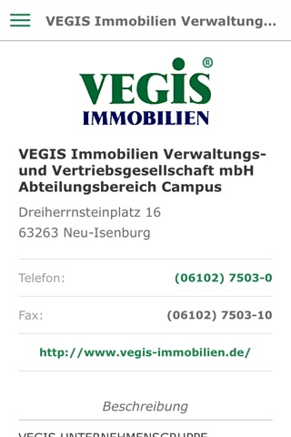 VEGIS Immobilien screenshot 2