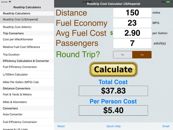 roadtrip gas cost calculator app price drops road trip budget calculator