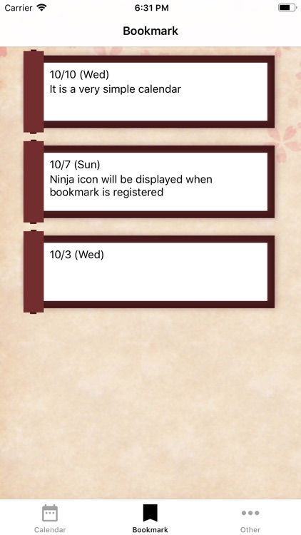 Simple "Ninja Calendar"