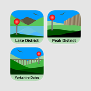 Lake District, Peak District & Yorkshire Dales Maps Offline - NW England Collection