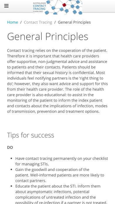 Contact Tracing Guidelines screenshot 2
