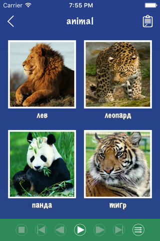 Russian Word Flashcards Learn screenshot 2