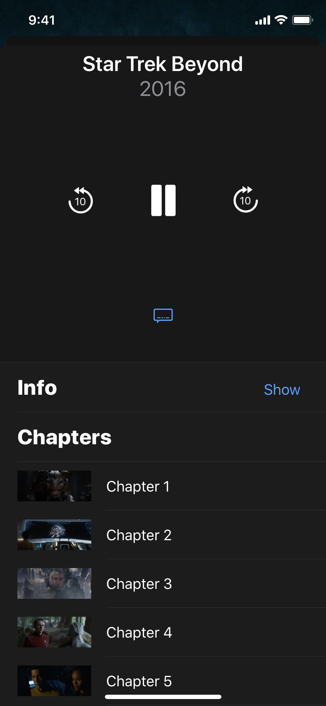 Screenshot do app Apple TV Remote