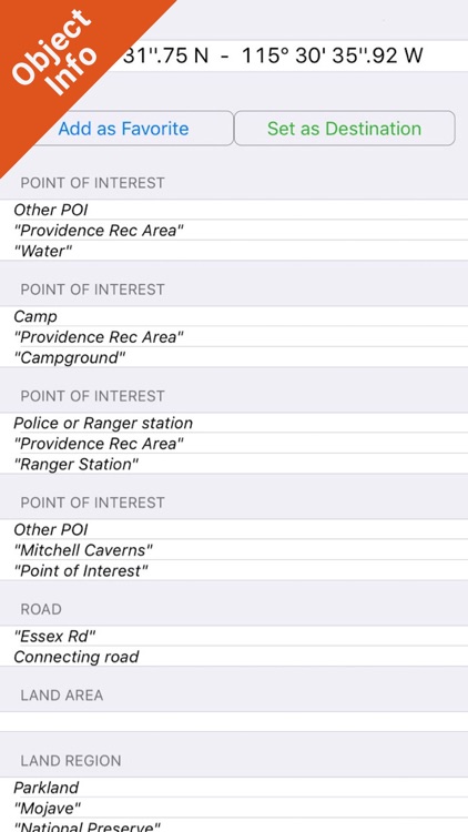 Mojave National Park - GPS Map Navigator