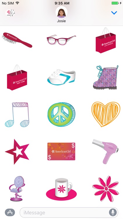 American Girl™ Emoji screenshot-3