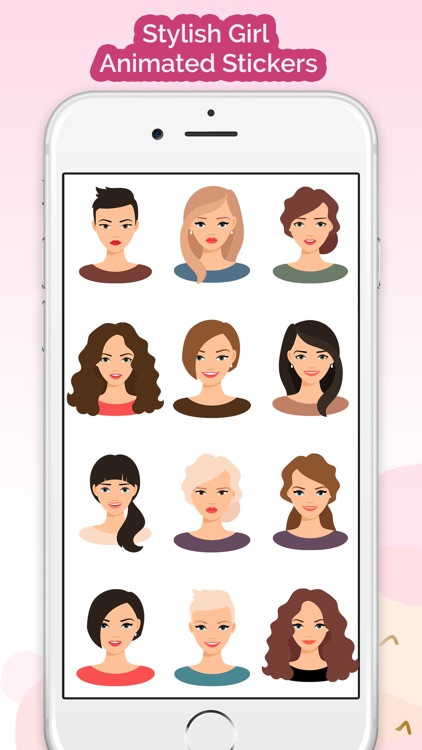 Animated Stylish Girl Stickers