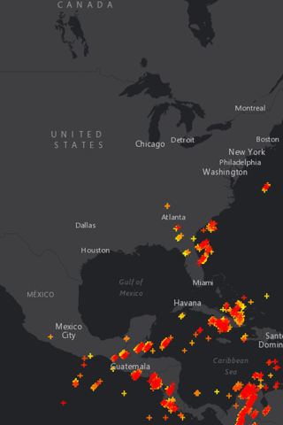 US Lightning Strikes Map - náhled