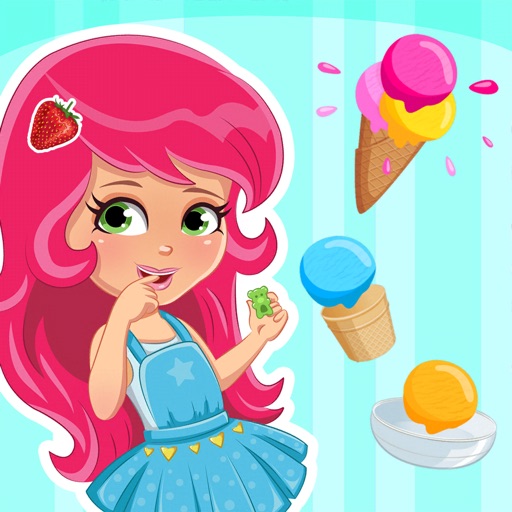 Homemade Strawberry Ice Cream Icon