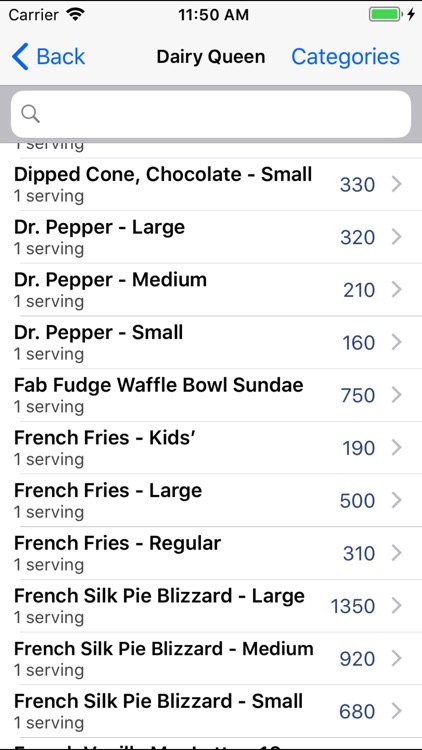 Baskin Robbins Calorie Chart