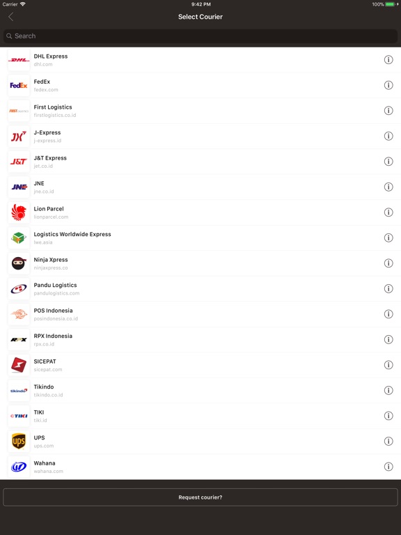 PaketQ - Track Shipments iPad PaketQ - Track Shipments iPad